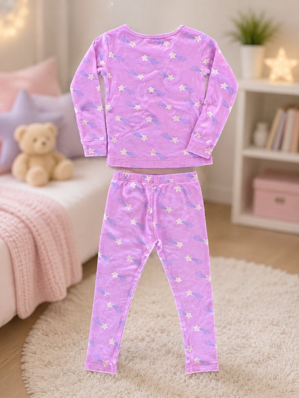 Carter’s Girls 2-Piece Shooting Star Pajama Set Pink/Purple Size 5